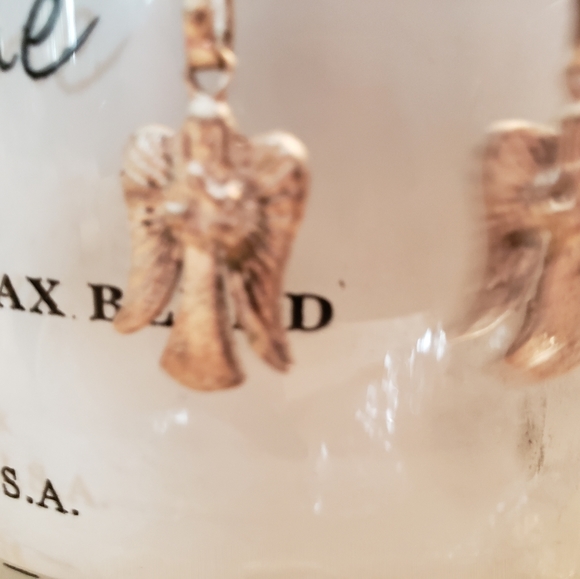 GENUINE ONYX .925 SILVER ANGEL earrings - Picture 4 of 4